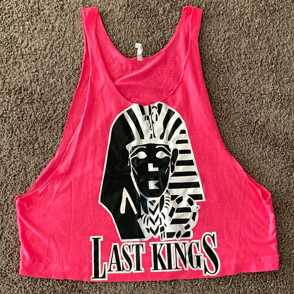 American Style Last Kings Top Size L Hyper Pink White Black